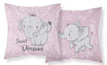 DETEXPOL Povlak na polštářek Slon baby růžový Bavlna, 40/40 cm Polštářky - povláčky na polštářky