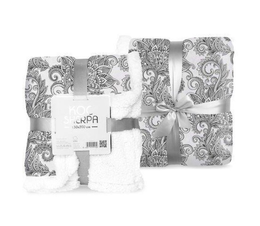 FARO Fleece deka s beránkem ornamenty Polyester, 150/200 cm - fleece deky