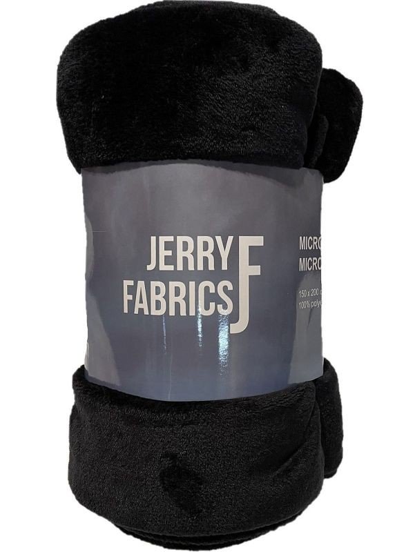 JERRY FABRICS Deka microflanel super soft Černá Polyester, 150/200 cm - micro deky