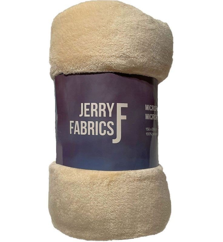 JERRY FABRICS Deka microflanel super soft Světle béžová Polyester, 150/200 cm - micro deky