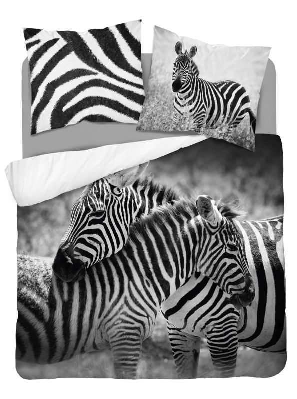 DETEXPOL Francouzské povlečení Zebra Bavlna, 220/200, 2x70/80 cm - Povlečení fototisk