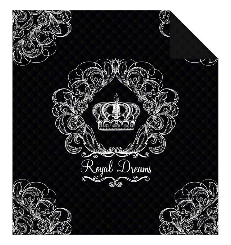 DETEXPOL Přehoz na postel Royal Dreams black Polyester, 170/210 cm - Přehozy přes postel