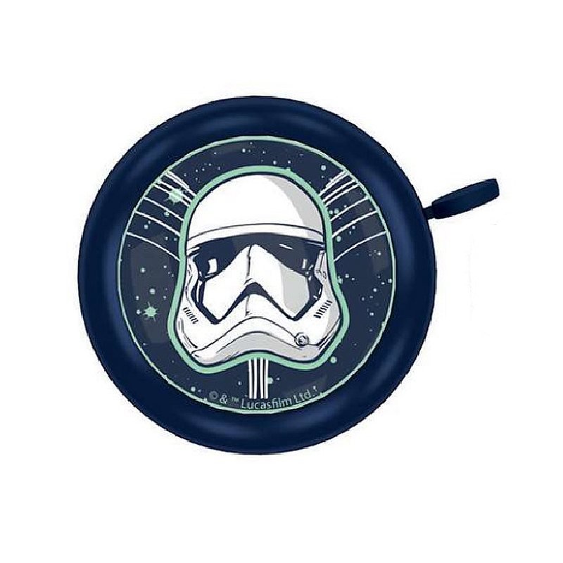 SEVEN Zvonek na kolo Star Wars Stormtrooper Kov, Plast, průměr 5 cm - cyklodoplňky