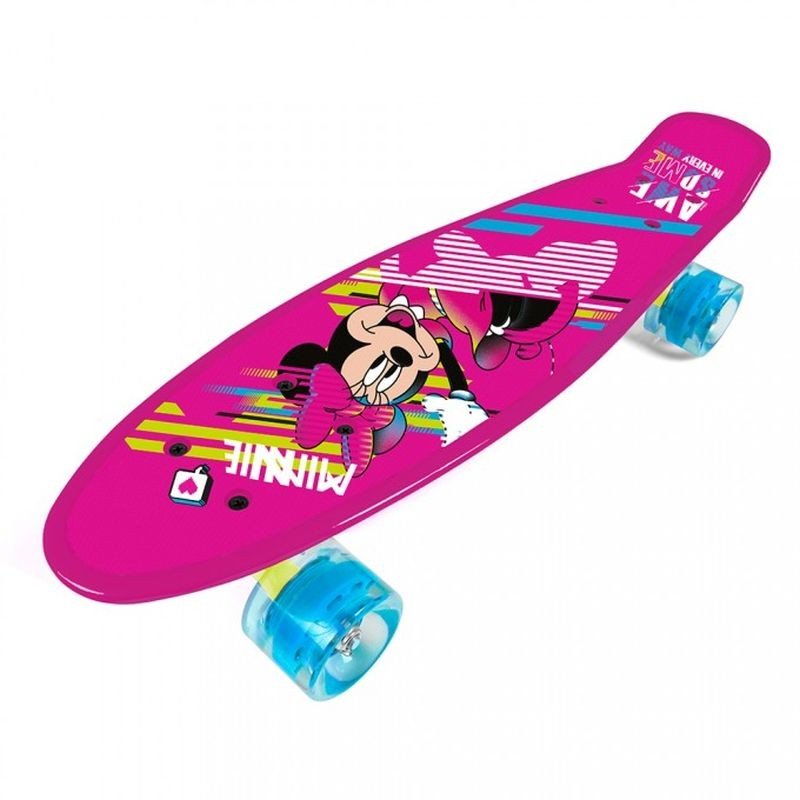 SEVEN Skateboard fishboard Minnie pink PP tvrzený polypropylen, 1x 55x14,5x9,5 cm - Skateboardy