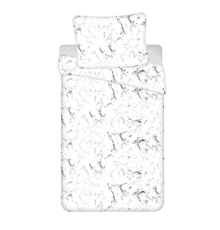 JERRY FABRICS 3D Povlečení Mramor bilý micro Polyester - mikrovlákno, 140/200, 70/90 cm - Povlečení klasické vzory