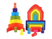 Montessori duhová skládačka Hračky - Edukační hračky