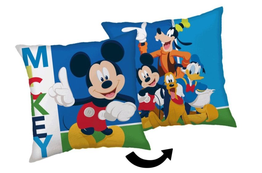 JERRY FABRICS Mikroplyšový polštářek Mickey and Friends Polyester, 1x35/35 cm - polštářky s výplní