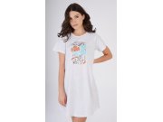 Dámská noční košile s krátkým rukávem Botanical Ženy - Dámské noční košile - Dámské noční košile s krátkým rukávem