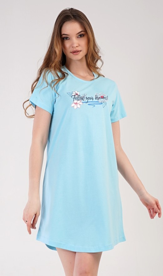 Dámská noční košile s krátkým rukávem Ella | Pyžama a Župany