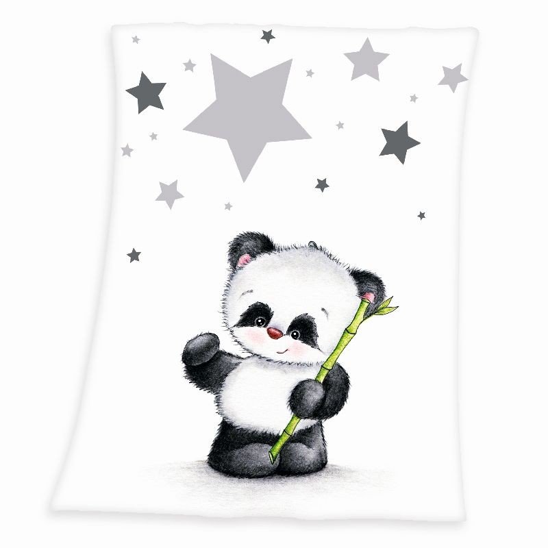 HERDING Micropolar fleece deka Panda Polyester, 75/100 cm - Deky, spací pytle