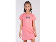 Dětská noční košile s krátkým rukávem Motýl Děti - Holky - Dívčí noční košile - Dívčí noční košile s krátkým rukávem