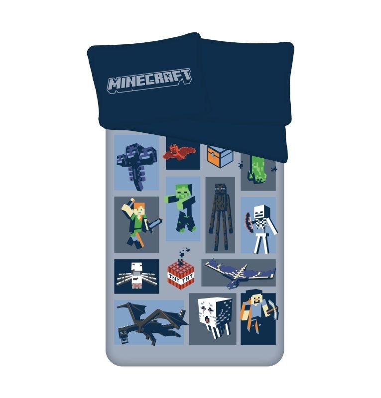 JERRY FABRICS Povlečení Minecraft Emblematic micro Polyester - mikrovlákno, 140/200, 70/90 cm | Dětský textil a doplňky