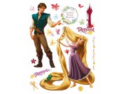 Maxi nálepka Rapunzel a Princ AG Design DK-0852, rozměry 85 x 65 cm Dekorace Na Vlásku