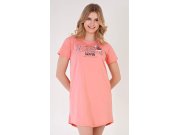 Dámské domácí šaty s krátkým rukávem Lucie Ženy - Dámské noční košile - Dámské noční košile s krátkým rukávem