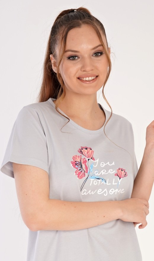 Dámská noční košile s krátkým rukávem Cassie - Dámské noční košile s krátkým rukávem