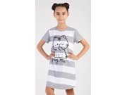 Dětská noční košile s krátkým rukávem Kotě Děti - Holky - Dívčí noční košile - Dívčí noční košile s krátkým rukávem