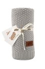 DETEXPOL Pletená deka do kočárku bavlna bambus světle šedá Bavlna, Bambus, 80/100 cm Deky, spací pytle - pletené deky