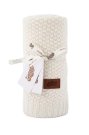 DETEXPOL Pletená deka do kočárku bavlna bambus ecru Bavlna, Bambus, 80/100 cm Deky, spací pytle - pletené deky