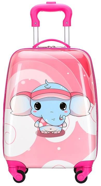 Dětský cestovní kufr Sloník růžový 29l - Dětské kufry