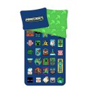 JERRY FABRICS Povlečení Minecraft Badges Bavlna, 140/200, 70/90 cm Povlečení pro teenagery