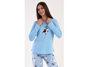 Dámské pyžamo dlouhé Tučňák na ledě Ženy - Dámská pyžama - Dámská pyžama s dlouhým rukávem
