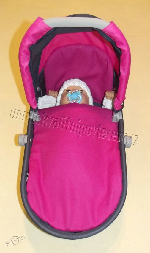 SDS Peřinky do kočárku pro panenky Sytě růžová 27x40, 25x20 cm | Dětský textil a doplňky