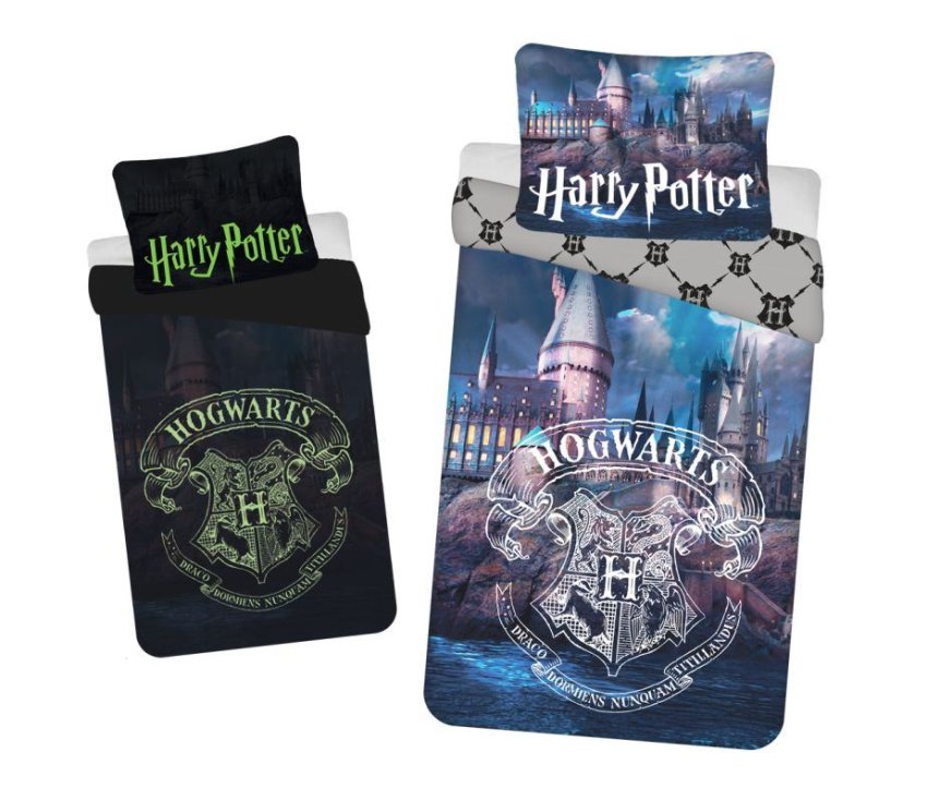 JERRY FABRICS Povlečení Harry Potter 054 svítící Bavlna, 140/200, 70/90 cm | Dětský textil a doplňky