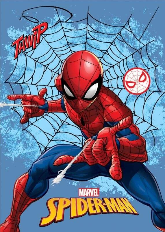 FARO Fleece deka Spiderman pavučina Polyester, 100/140 cm - fleece deky