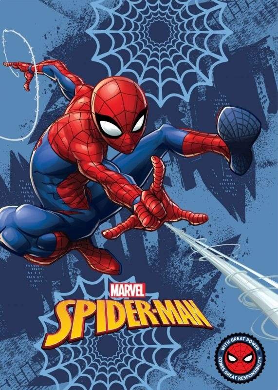 FARO Fleece deka Spiderman Polyester, 100/140 cm | Dětský textil a doplňky