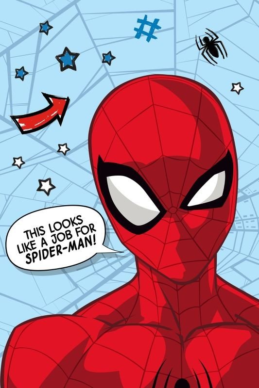 JERRY FABRICS Deka mikroflanel Spiderman Polyester, 100/150 cm - micro deky