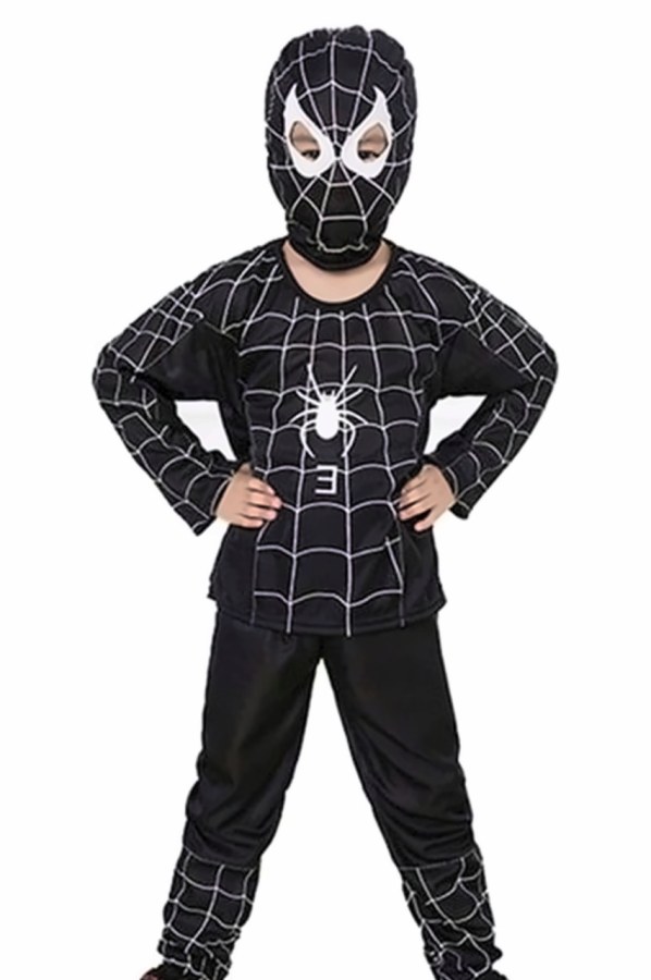 Dětský kostým Spiderman černý 122-134 L - Dětské kostýmy