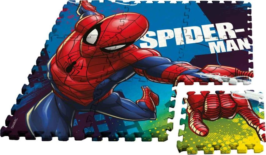 EUROSWAN Podlahové pěnové puzzle Spiderman Eva, 9 dílků v tašce cm - puzzle, hry