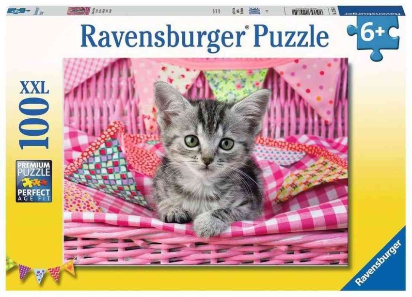 RAVENSBURGER Puzzle Roztomilé koťátko XXL papír, 100 dílků | Dětský textil a doplňky