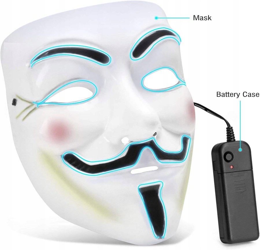 Anonymous svítící maska - Doplňky ke kostýmům
