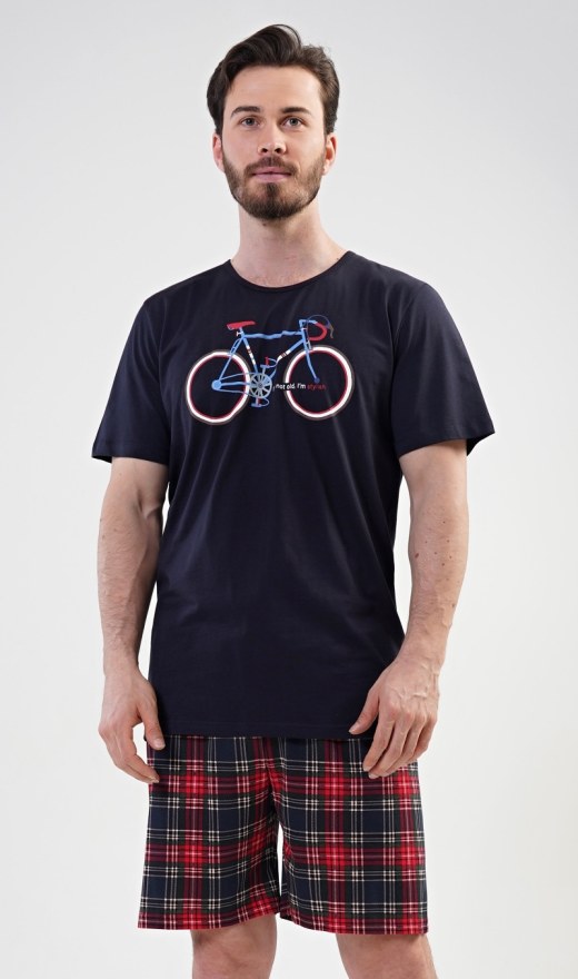 Pánské pyžamo šortky Old bike - Pánská pyžama šortky