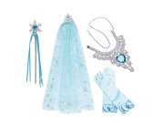 Elsa Frozen sada doplňků se závojem Párty a karneval - Dětské kostýmy - Doplňky ke kostýmům