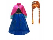 Dětský kostým ANNA Frozen s parukou 122-128 L