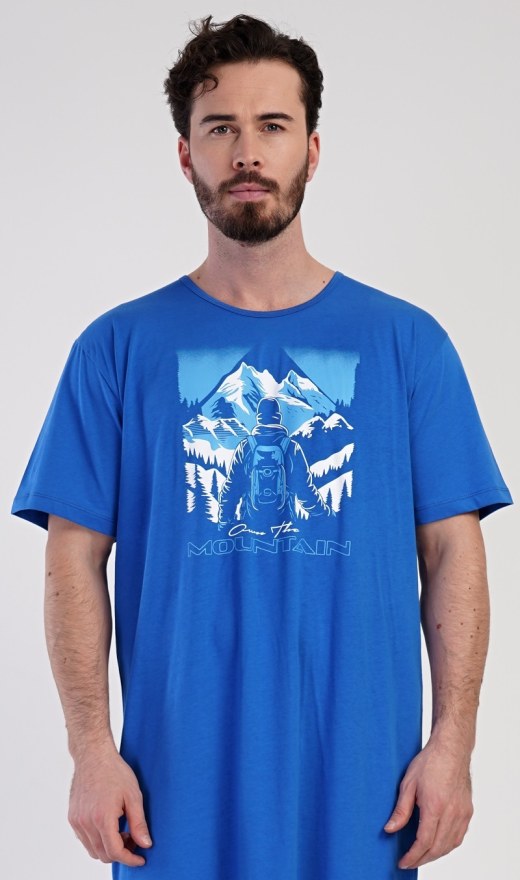 Pánská noční košile s krátkým rukávem Mountain | Pyžama a Župany