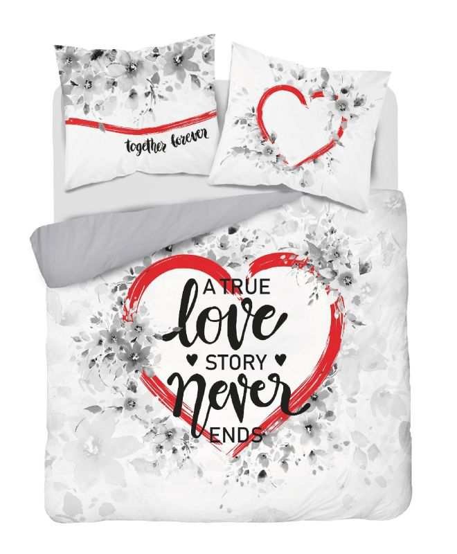 DETEXPOL Francouzské povlečení Love story Bavlna, 220/200, 2x70/80 cm | Dětský textil a doplňky
