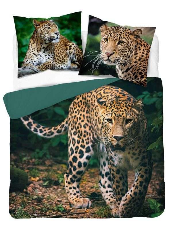 DETEXPOL Francouzské povlečení Leopard natur Bavlna, 220/200, 2x70/80 cm | Dětský textil a doplňky