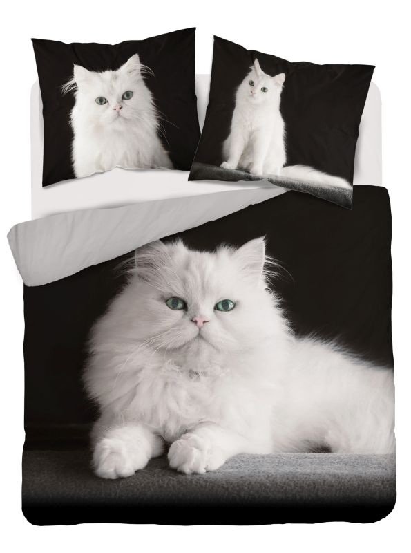 DETEXPOL Francouzské povlečení Perská kočka Bavlna, 220/200, 2x70/80 cm - Povlečení fototisk