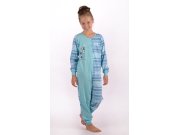 Dětský overal Méďa s čepicí Děti - Holky - Dívčí pyžama - Dívčí overaly na spaní