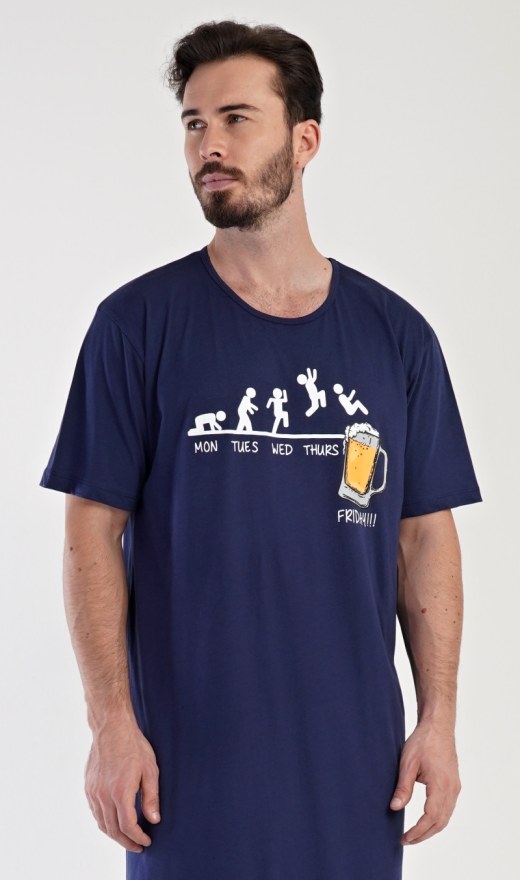 Pánská noční košile s krátkým rukávem Filip - Pánské noční košile