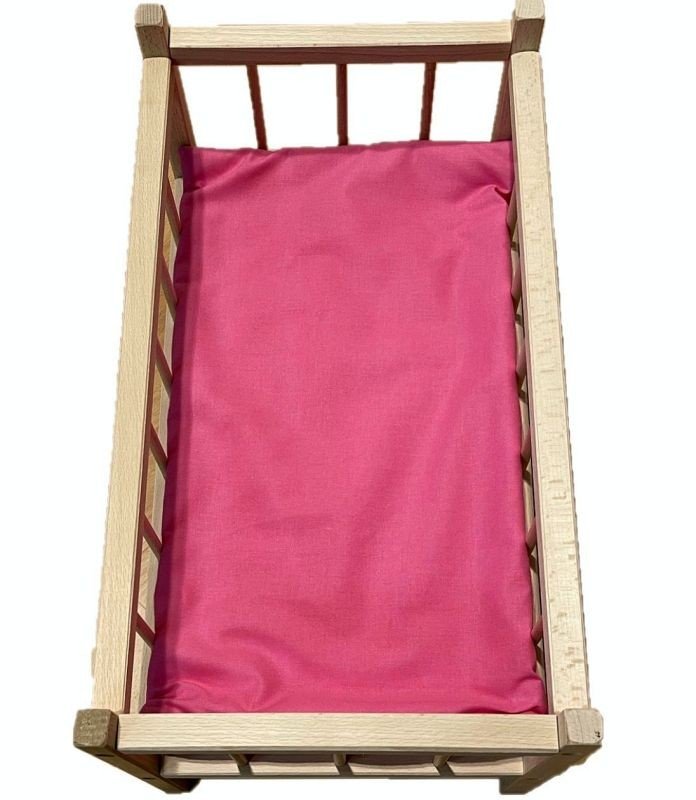 SDS Matrace do postýlky pro panenky Růžová Bavlna, výplň: Polyester, 50/28 cm - nábytek pro panenky