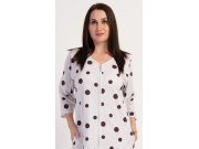 Dámské domácí šaty s tříčtvrtečním rukávem Puntík Ženy - Dámské noční košile - Nadměrné dámské noční košile