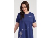 Dámská noční košile s krátkým rukávem Pampelišky Ženy - Dámské noční košile - Nadměrné dámské noční košile