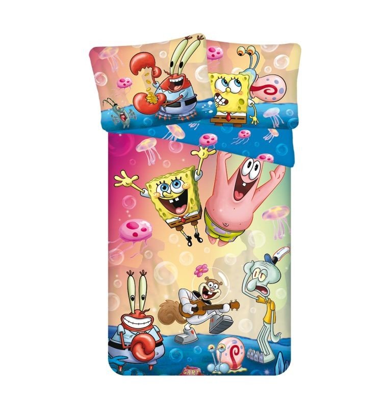 JERRY FABRICS Povlečení Sponge Bob Party micro Polyester - mikrovlákno, 140/200, 70/90 cm | Dětský textil a doplňky