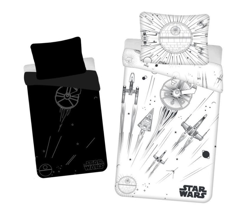JERRY FABRICS Povlečení Star Wars Death star svítící Bavlna, 140/200, 70/90 cm | Dětský textil a doplňky
