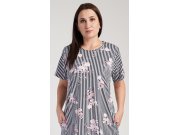 Dámské domácí šaty s krátkým rukávem Kateřina Ženy - Dámské noční košile - Nadměrné dámské noční košile