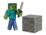 Figurka Minecraft Zombie Steve s příslušenstvím 7cm Hračky - Figurky a postavičky